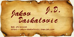 Jakov Daskalović vizit kartica
